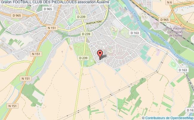 plan association Football Club Des Piedalloues Auxerre