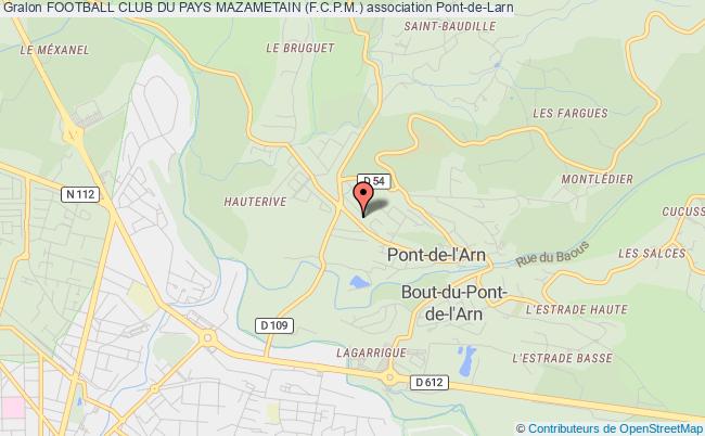 plan association Football Club Du Pays Mazametain (f.c.p.m.) Pont-de-Larn