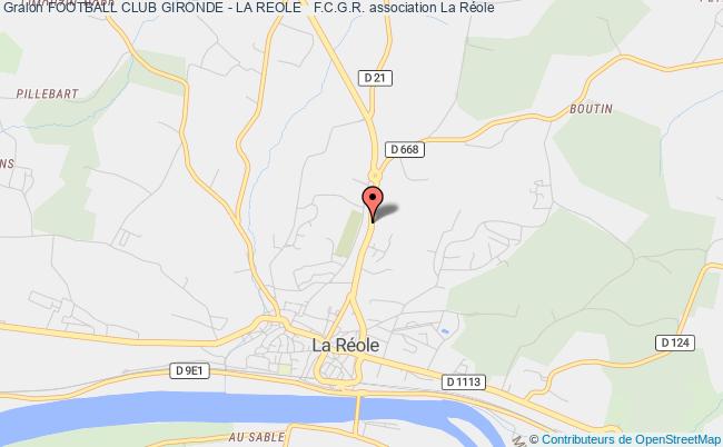 plan association Football Club Gironde - La Reole   F.c.g.r. La    Réole