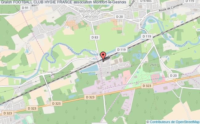 plan association Football Club Hygie France Montfort-le-Gesnois