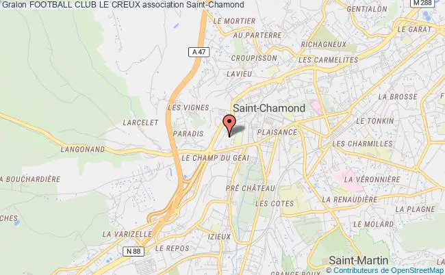 plan association Football Club Le Creux Saint-Chamond
