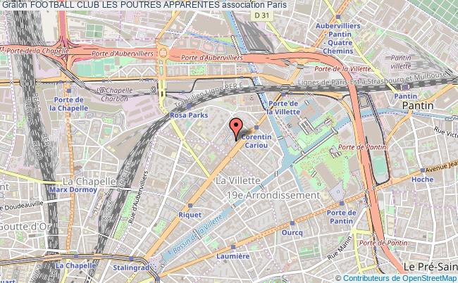plan association Football Club Les Poutres Apparentes Paris