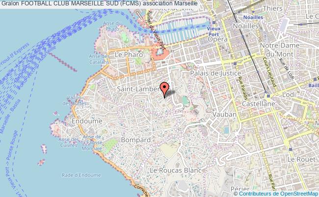 plan association Football Club Marseille Sud (fcms) Marseille