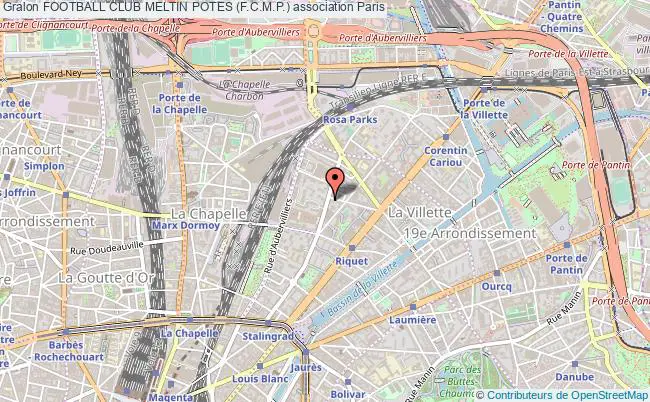 plan association Football Club Meltin Potes (f.c.m.p.) Paris