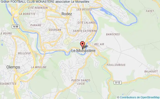 plan association Football Club Monastere Le    Monastère