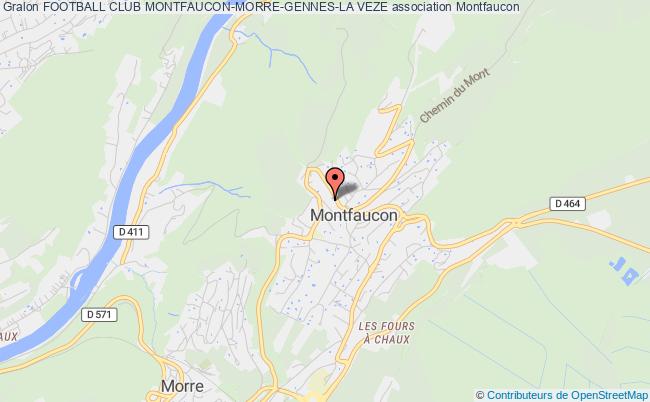 plan association Football Club Montfaucon-morre-gennes-la Veze Montfaucon