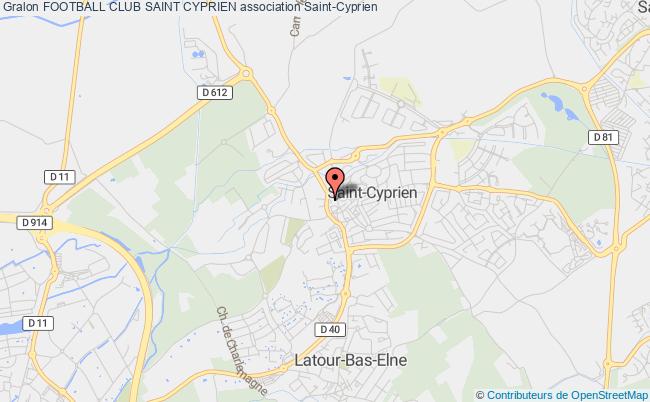 plan association Football Club Saint Cyprien Saint-Cyprien