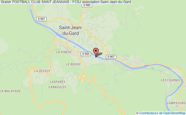 plan association Football Club Saint Jeannais - Fcsj Saint-Jean-du-Gard