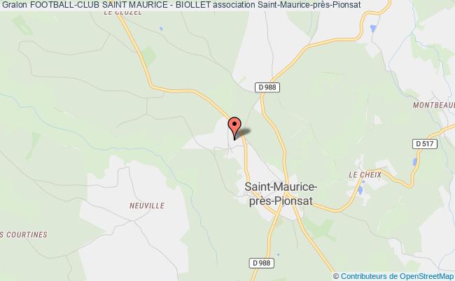 plan association Football-club Saint Maurice - Biollet Saint-Maurice-près-Pionsat