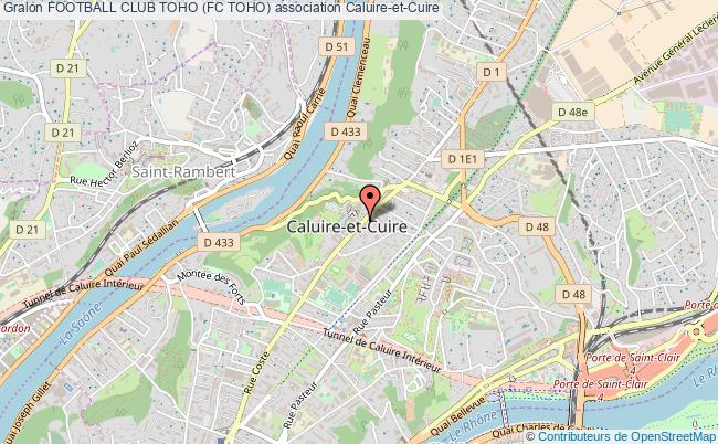plan association Football Club Toho (fc Toho) Caluire-et-Cuire