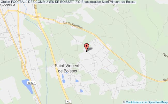 plan association Football Des Communes De Boisset (f.c.b) Saint-Vincent-de-Boisset