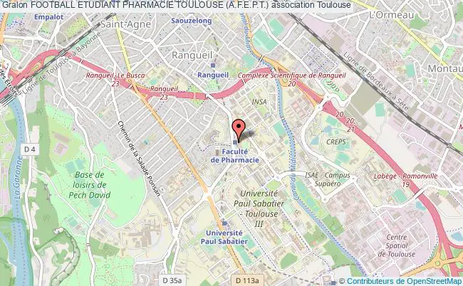 plan association Football Etudiant Pharmacie Toulouse (a.f.e.p.t.) Toulouse