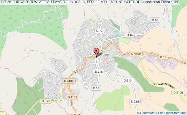 plan association Forcal'crew Vtt "au Pays De Forcalquier, Le Vtt Est Une Culture" Forcalquier