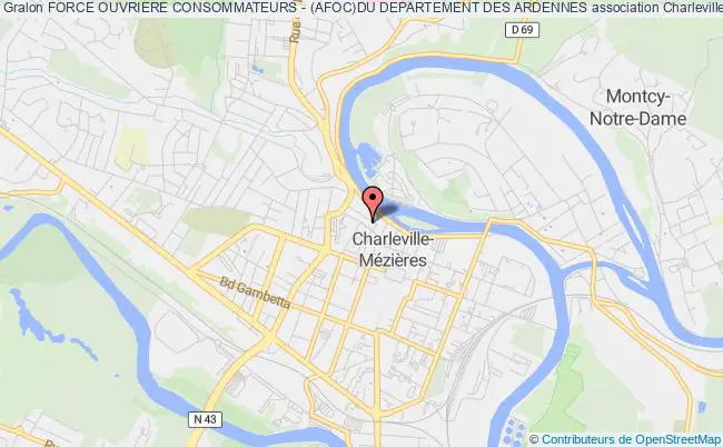 plan association Force Ouvriere Consommateurs - (afoc)du Departement Des Ardennes Charleville-Mézières