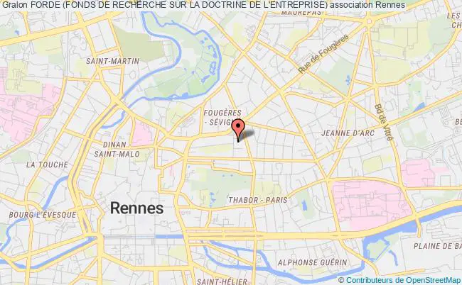 plan association Forde (fonds De Recherche Sur La Doctrine De L'entreprise) Rennes