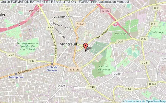 plan association Formation Batiment Et Rehabilitation - Forbatreha Montreuil