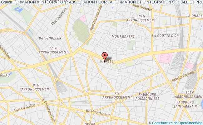 plan association Formation & IntÉgration : Association Pour La Formation Et L'intÉgration Sociale Et Professionnelle En France. Paris