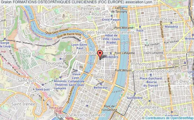 plan association Formations OstÉopathiques Cliniciennes (foc Europe) Lyon 2e Arrondissement
