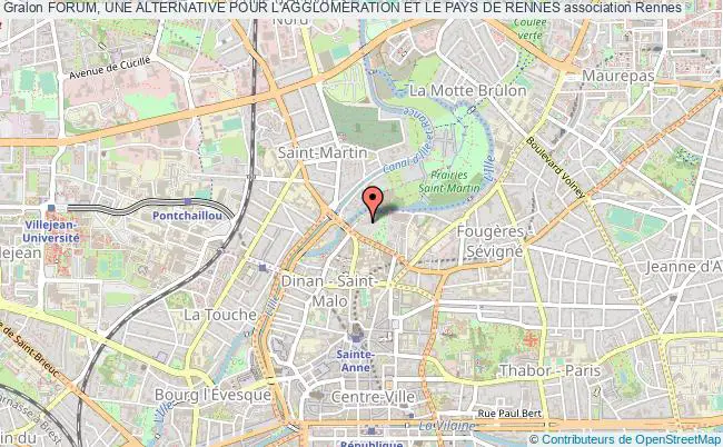 plan association Forum, Une Alternative Pour L'agglomeration Et Le Pays De Rennes Rennes