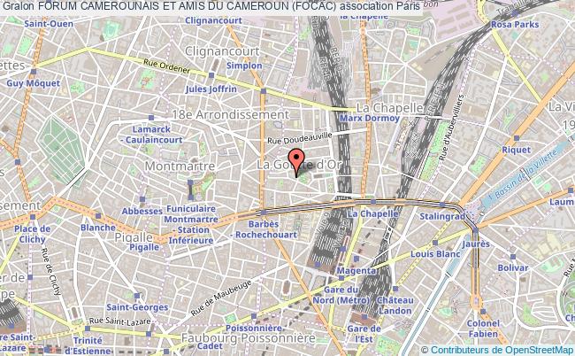 plan association Forum Camerounais Et Amis Du Cameroun (focac) Paris