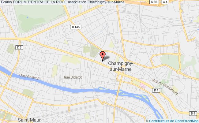 plan association Forum D'entraide La Roue Champigny-sur-Marne