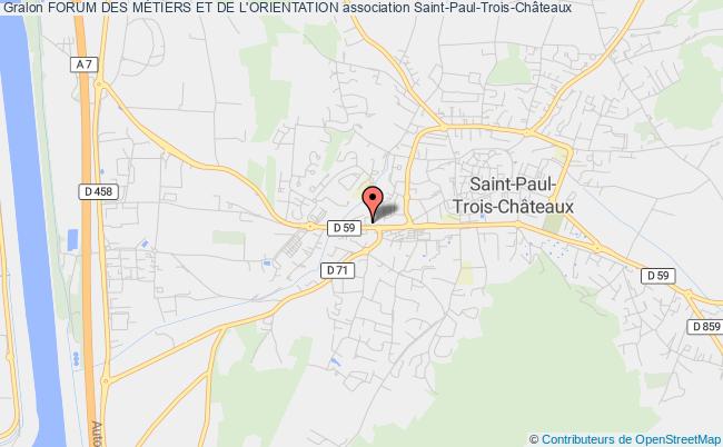 plan association Forum Des MÉtiers Et De L'orientation Saint-Paul-Trois-Châteaux