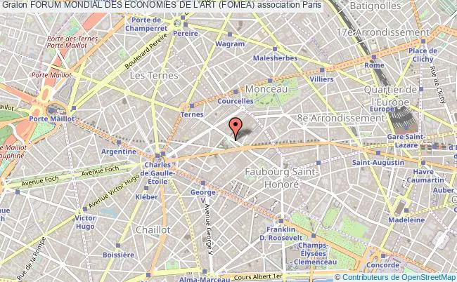 plan association Forum Mondial Des Economies De L'art (fomea) Paris