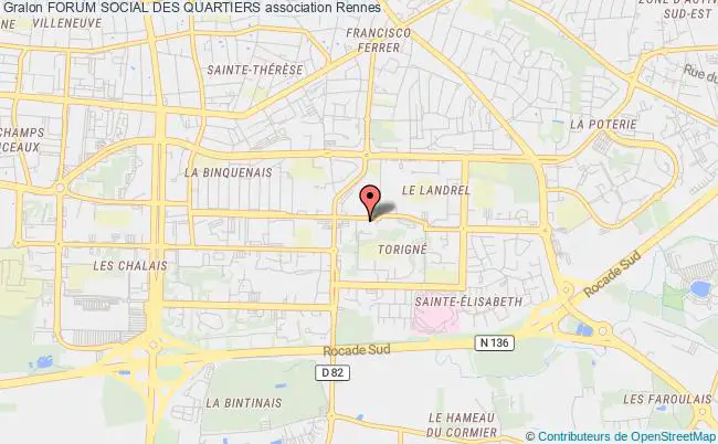 plan association Forum Social Des Quartiers Rennes