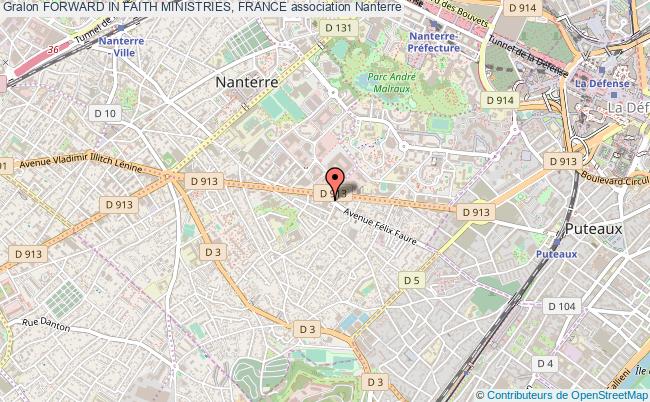 plan association Forward In Faith Ministries, France Nanterre
