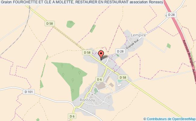 plan association Fourchette Et ClÉ À Molette, Restaurer En Restaurant Ronssoy