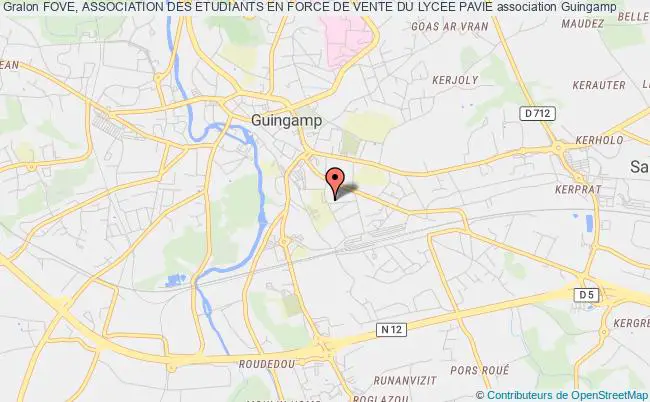 plan association Fove, Association Des Etudiants En Force De Vente Du Lycee Pavie Guingamp
