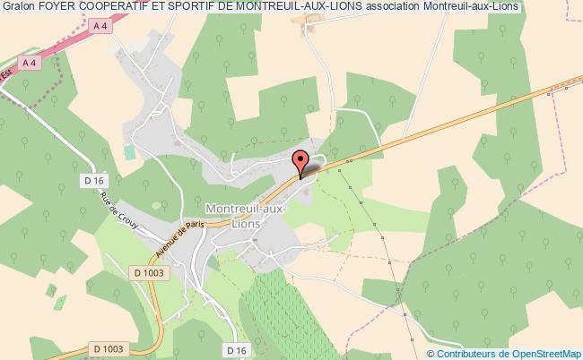 plan association Foyer Cooperatif Et Sportif De Montreuil-aux-lions Montreuil-aux-Lions