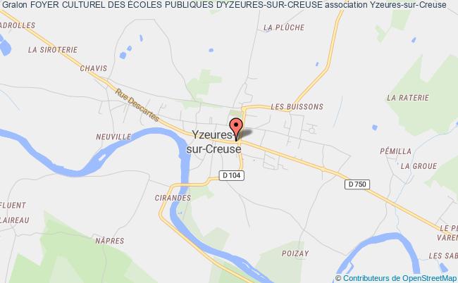 plan association Foyer Culturel Des Écoles Publiques D'yzeures-sur-creuse Yzeures-sur-Creuse