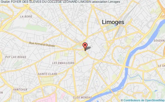 plan association Foyer Des ÉlÈves Du CollÈge Leonard Limosin Limoges
