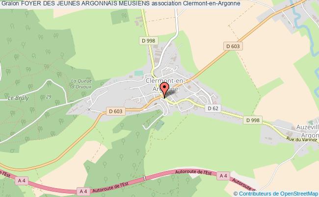 plan association Foyer Des Jeunes Argonnais Meusiens Clermont-en-Argonne