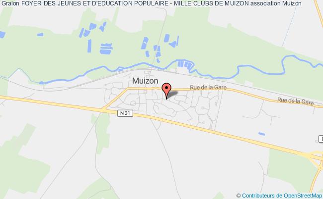 plan association Foyer Des Jeunes Et D'education Populaire - Mille Clubs De Muizon Muizon