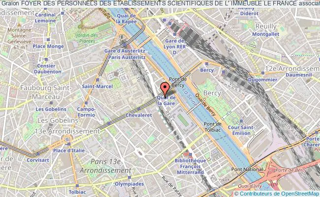 plan association Foyer Des Personnels Des Etablissements Scientifiques De L' Immeuble Le France Paris