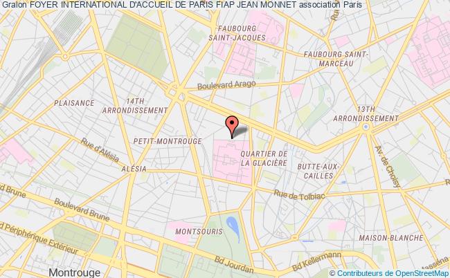 plan association Foyer International D'accueil De Paris Fiap Jean Monnet Paris