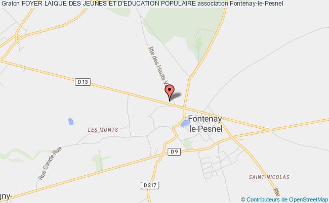 plan association Foyer Laique Des Jeunes Et D'education Populaire Fontenay-le-Pesnel