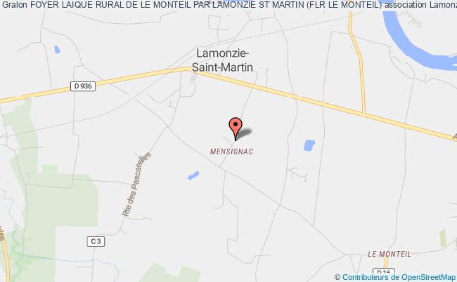 plan association Foyer Laique Rural De Le Monteil Par Lamonzie St Martin (flr Le Monteil) Lamonzie-Saint-Martin