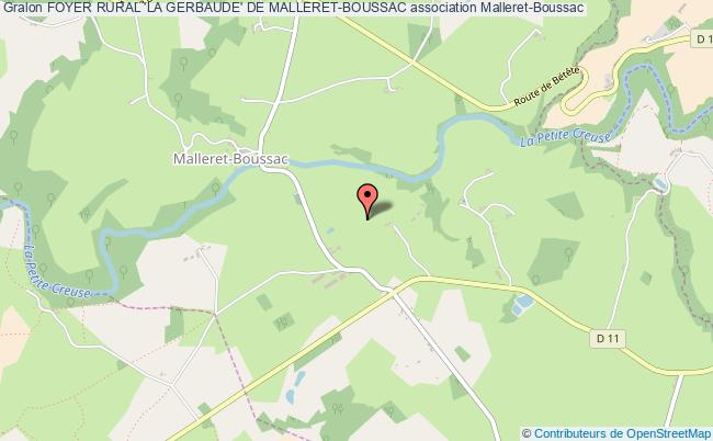plan association Foyer Rural 'la Gerbaude' De Malleret-boussac Malleret-Boussac