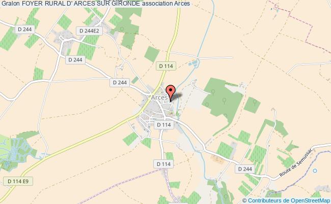 plan association Foyer Rural D' Arces Sur Gironde Arces-sur-gironde