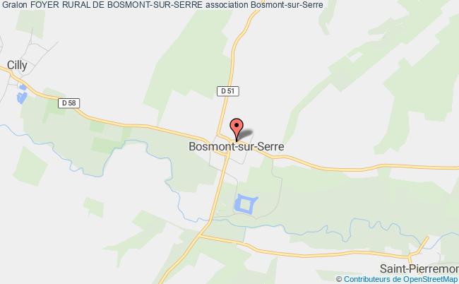 plan association Foyer Rural De Bosmont-sur-serre Bosmont-sur-Serre