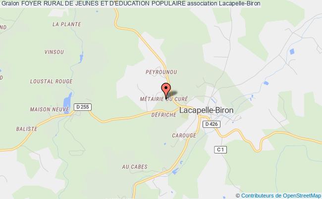 plan association Foyer Rural De Jeunes Et D'education Populaire Lacapelle-Biron