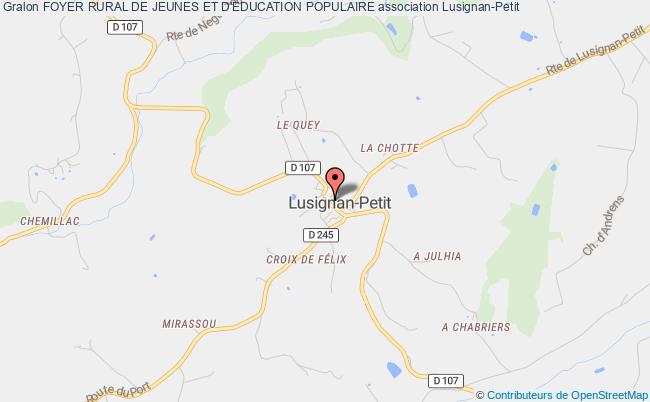 plan association Foyer Rural De Jeunes Et D'education Populaire Lusignan-Petit