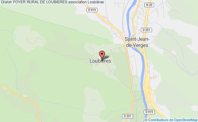 plan association Foyer Rural De Loubieres Loubières