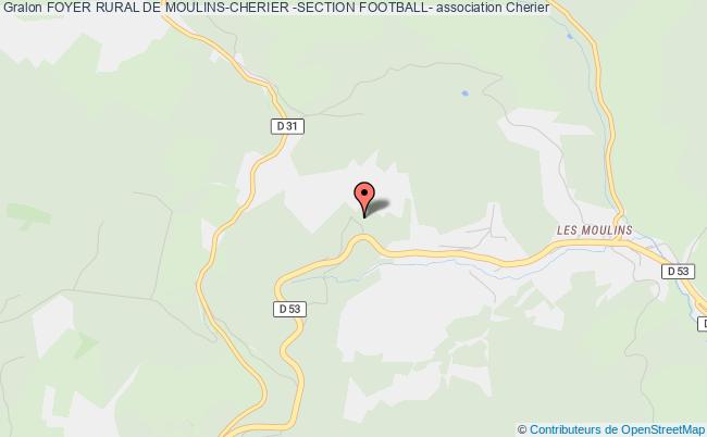 plan association Foyer Rural De Moulins-cherier -section Football- Cherier