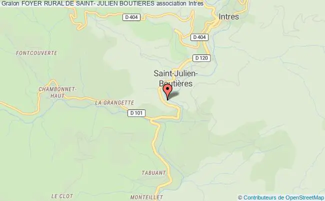 plan association Foyer Rural De Saint- Julien Boutieres Saint Julien d'Intres