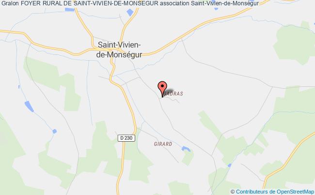 plan association Foyer Rural De Saint-vivien-de-monsegur Saint-Vivien-de-Monségur
