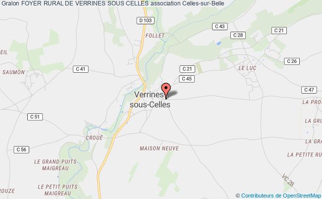 plan association Foyer Rural De Verrines Sous Celles Celles-sur-Belle
